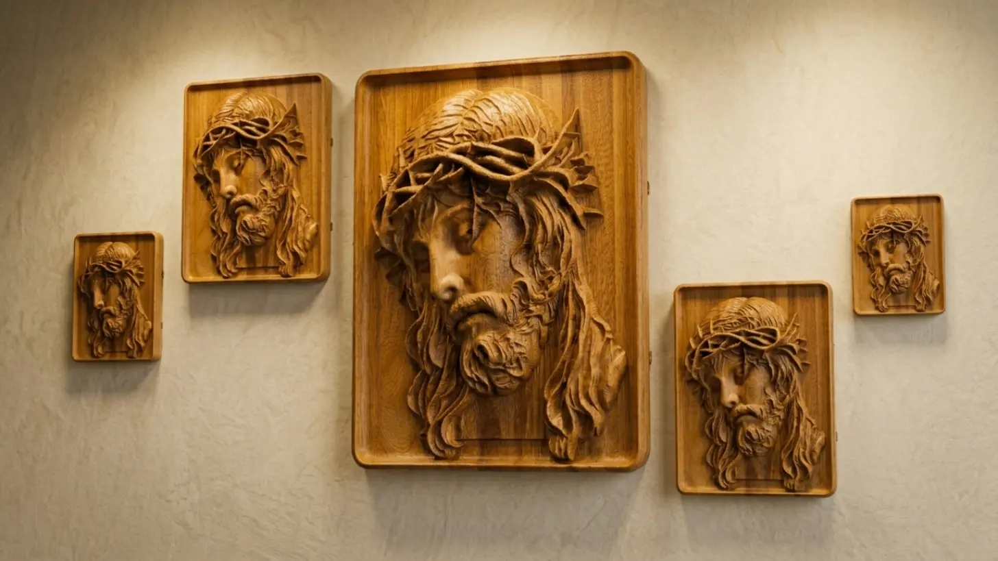 Colección Rostro de Cristo tallado en madera por Demader