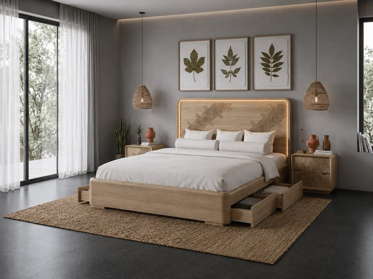 Cama Curve 4 cajones de Demader